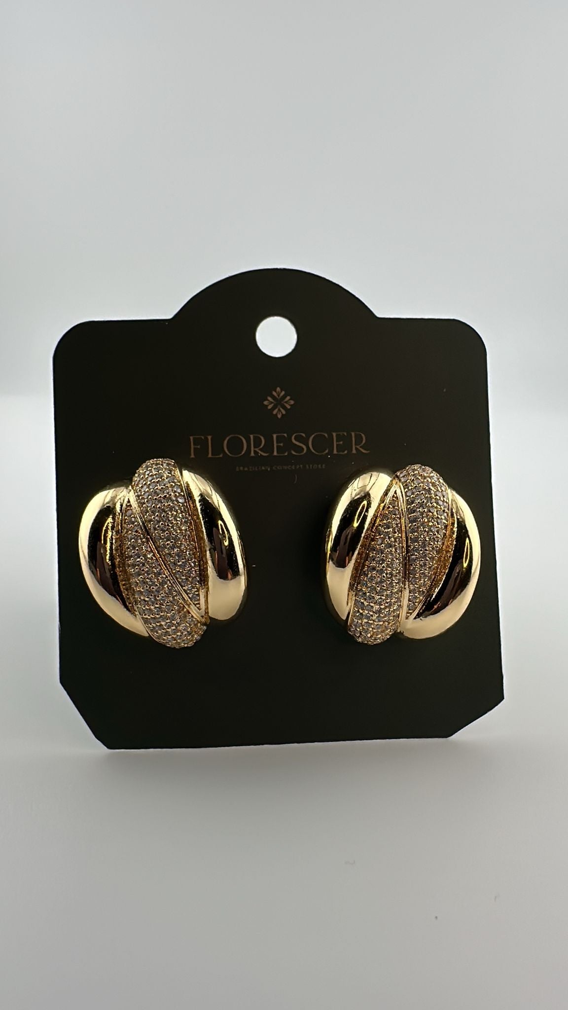 Brinco Semijoia Radiya – Banho de Ouro 18K