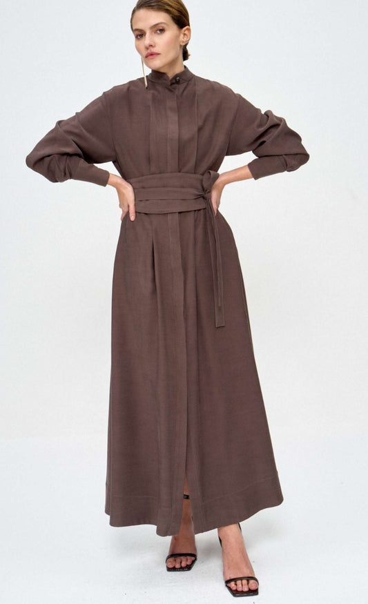 Vestido Logan Chemise Marrom: Vestido longo Marrom
