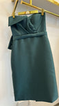 Vestido Tomara que Caia em Cetim Fenda - Verde
