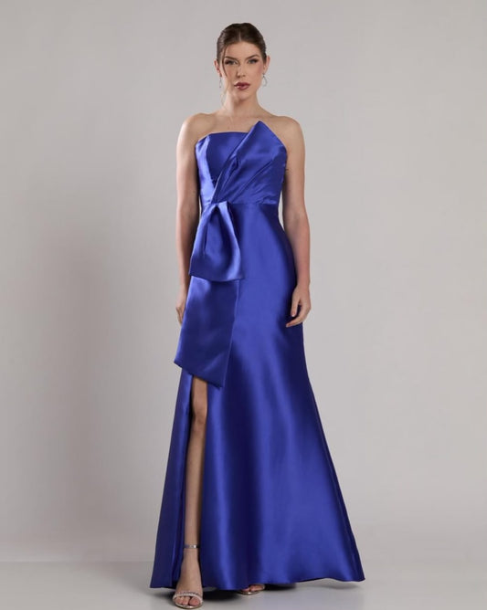 Vestido de Festa Longo Tomara que Caia - Azul