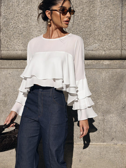 Calça Jeans Wide Leg de Cintura Alta (Lavagem Escura)