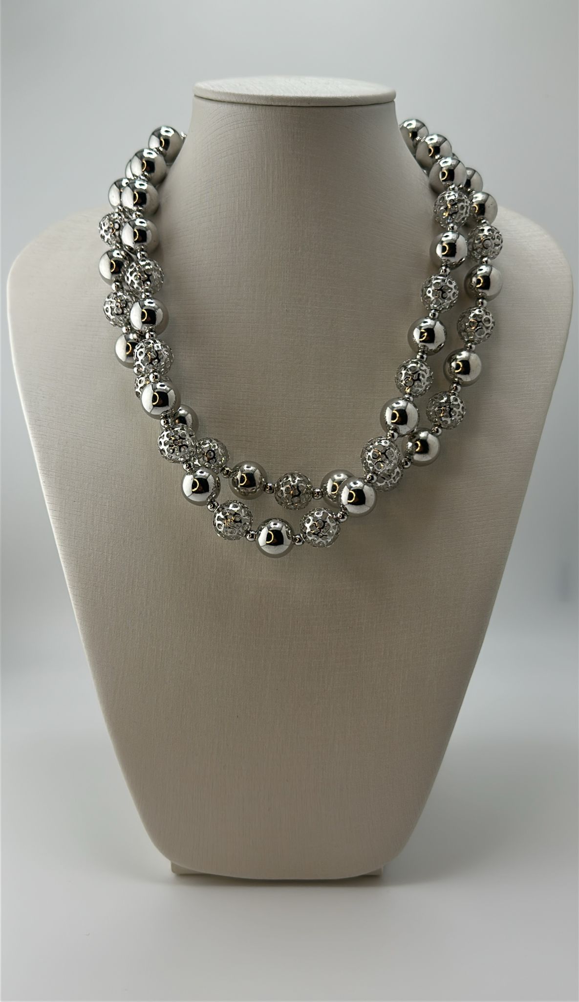 Colar Contas prata
