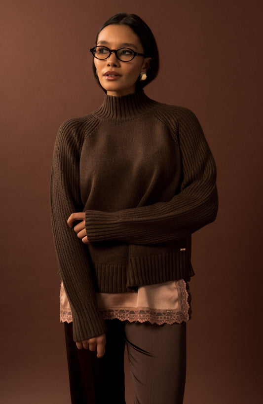 Camisola Ferrache  de Malha- Marrom