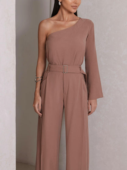 Conjunto Calça Pantalona e Blusa Ombro Único