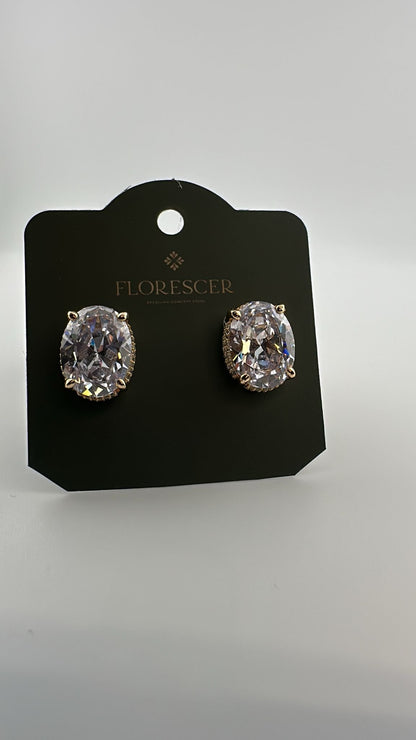 Brinco Semijoia Solitária de Luz – Zircônia Cravejada com Banho de Ouro 18K