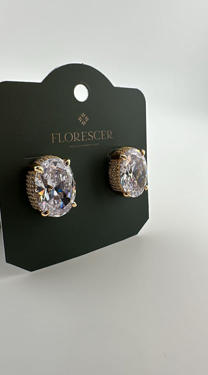 Brinco Semijoia Solitária de Luz – Zircônia Cravejada com Banho de Ouro 18K