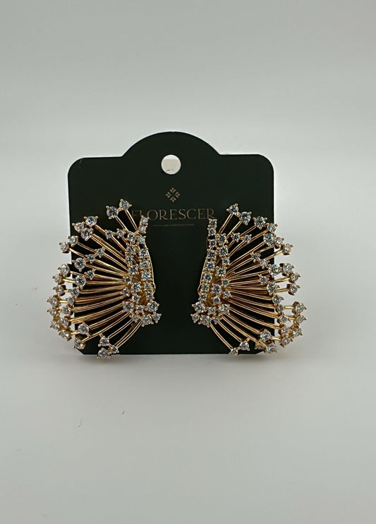 Brinco Borboleta Cravejado com Zircônias